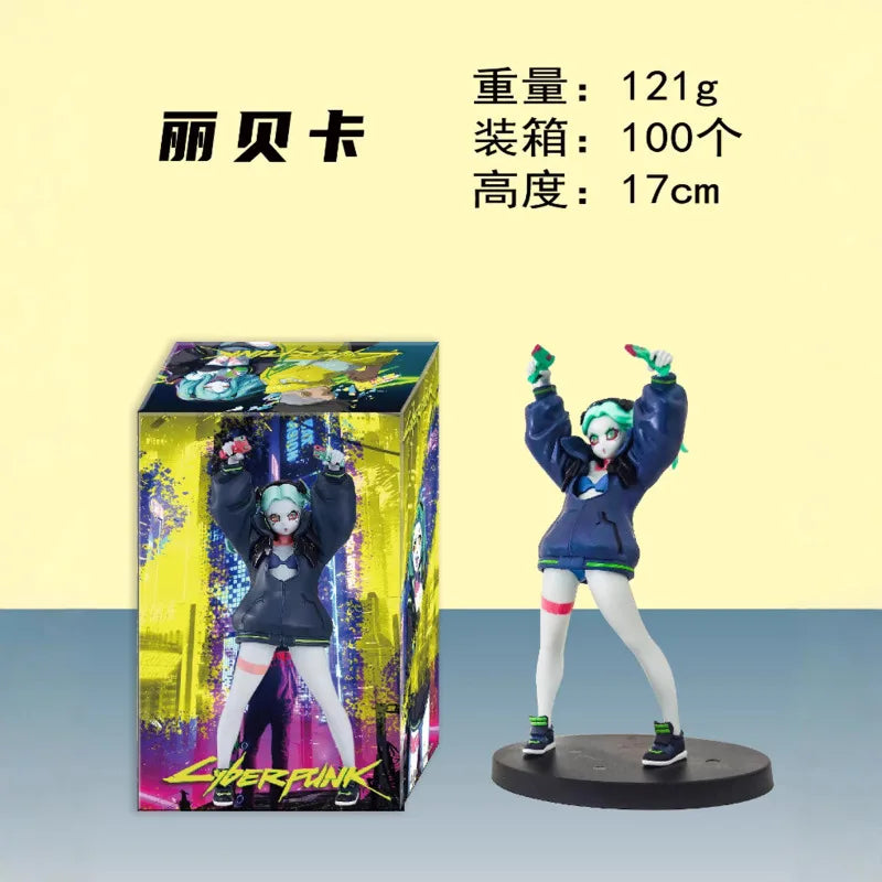 Cyberpunk Edgerunners Lucy David Rebecca Anime Figure Model Collectible Art Toy For Desktop Bookshelf Decoration Anime