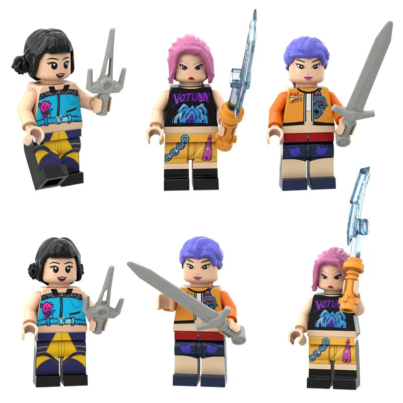 New Kpop Demon Hunters Boys And Girls Group Action Figure Doll Model for Children's Parties Gatherings Educational Toys