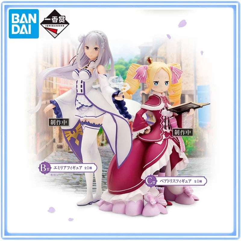 BANDAI Ichiban Kuji Re:Life in A Different World From Zero Emilia Beatrice Figure Prize Action Figure Model Desktop Decoration