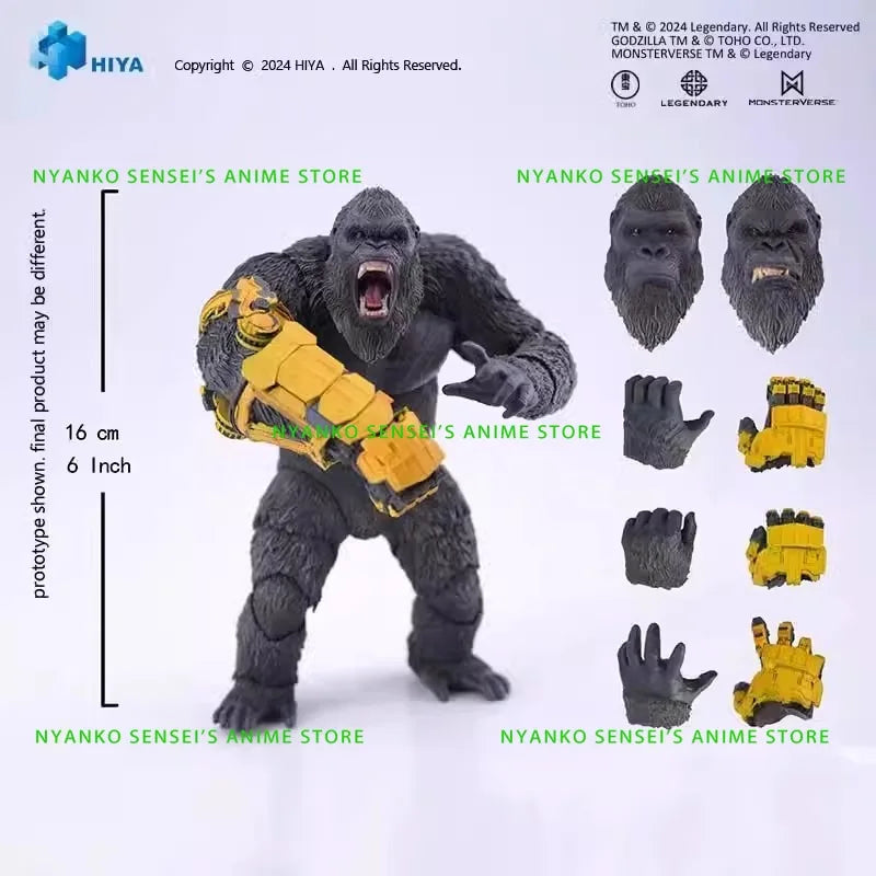 In Stock HIYA Godzilla Vs. Kong 2 Kong  Mechanical Glove Ver. 1/10 Action Figure Anime Models Toy Doll Gift Hobby Collectible