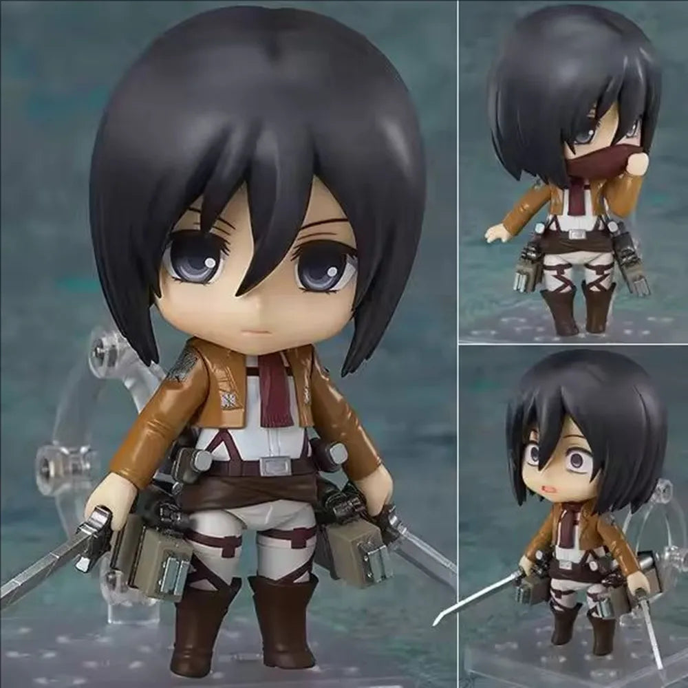 Levi Ackerman 390 417 Eren Jaeger 375 Mikasa Ackerman 365 Attack on Titan Action Figure PVC Toys Collection Doll Anime Cartoon