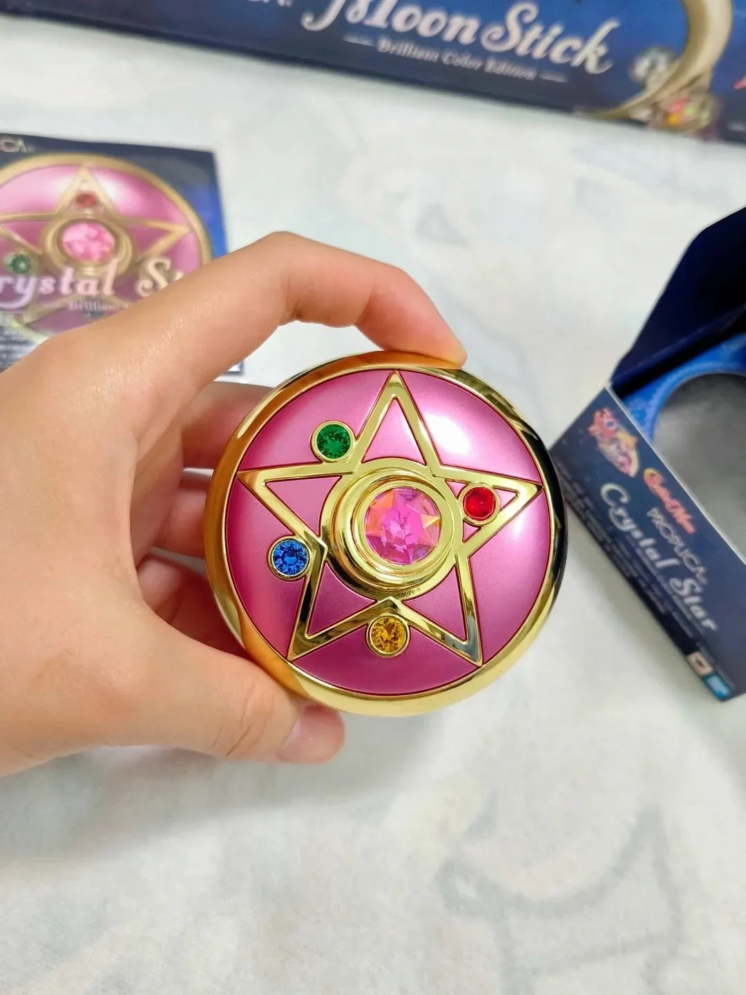 Bandai Proplica Moon Stick Transformation Broochdisguise Pen Crystal Star Figure Anime Sailor Moon Model Repainted Version Toy