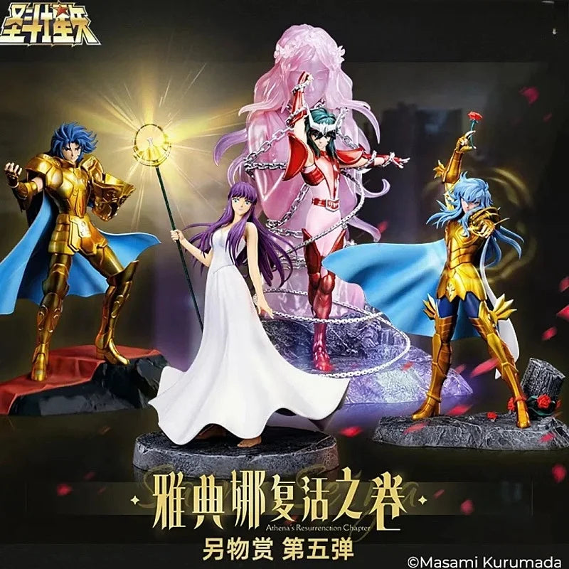 Saint Seiya Ichibankuji Alternate Prize - Virgo Shaka/Lion Aiolia/Scorpio Milo/Phoenix Ikki Figure Set