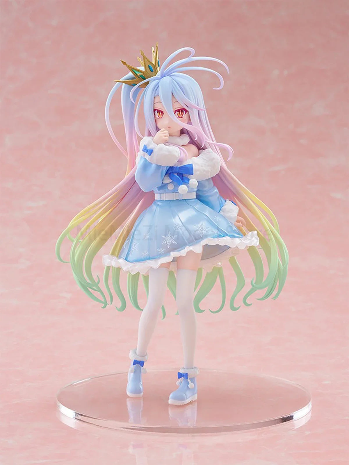 Original Genuine FuRyu Prepainted Tenitol No Game No Life Shiro/White Anime Figure Garage Kit Model Decoration Cute Kawaii Gift