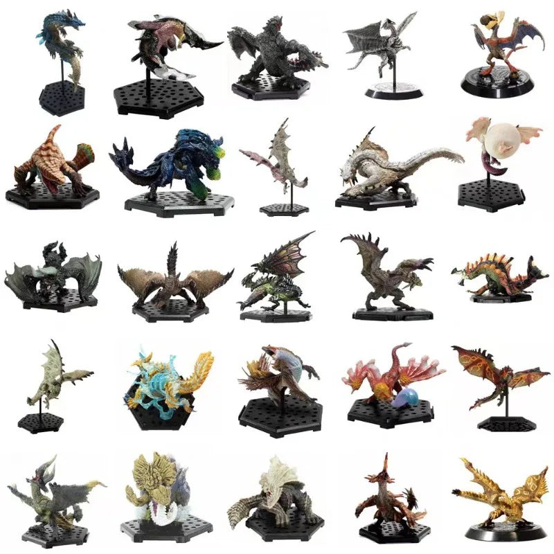 Monster Hunter World Iceborne Action Figure PVC Model, Nergigante Tigrex Basarios Dragon Collectible Decoration Toy for Adults