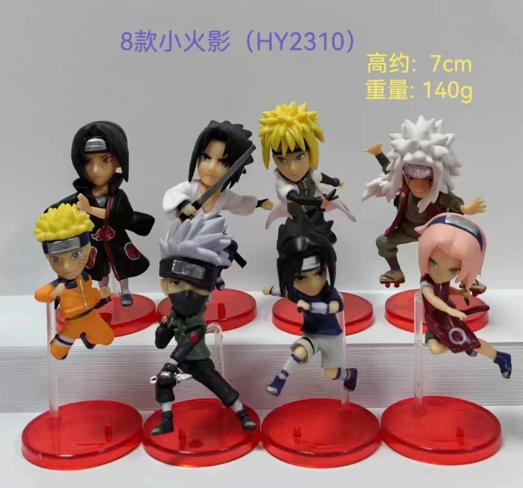 8pcs/set Naruto PVC Action Figure Model Toys