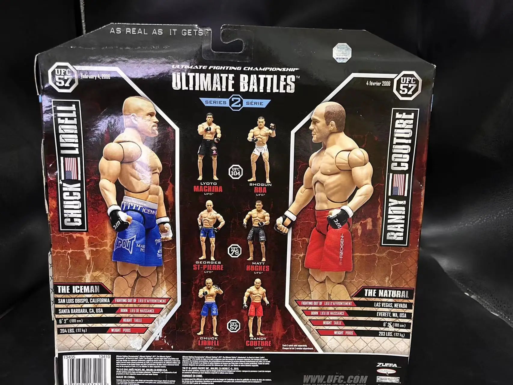 Randy Couture vs. Chuck Liddell UFC 57 Jakks 7-Inch Action Figure Ultimate Battles