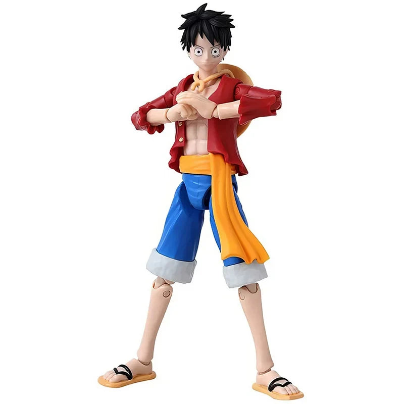 Genuine Bandai ONE PIECE Anime Heroes Monkey D Luffy Sanji Roronoa Zoro Ace Action Figure Collection Model Toy Kid Birthday Gift