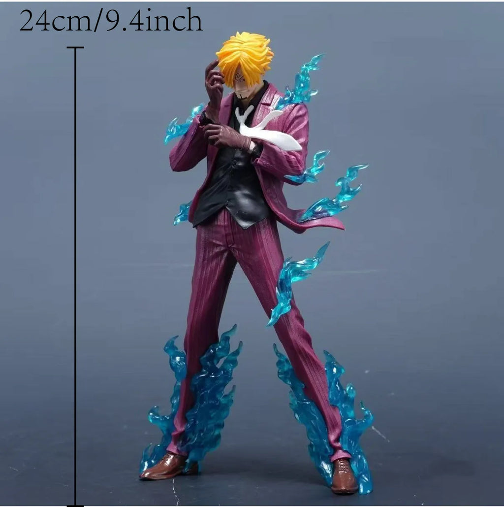 24cm 9.4 inch Anime Sanji Action Figures Pvc Statue Desktop Ornamen Collection Statue Model Decoration Room Desk Toys Children G
