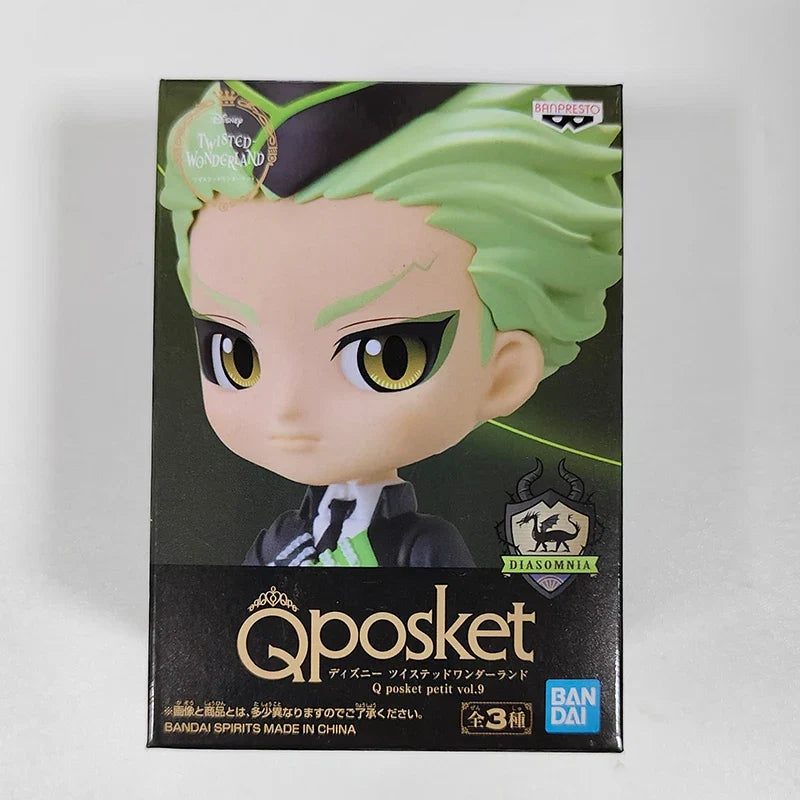 Genuine Bandai Q posket Series Disney Twisted Leona Jack Ruggie Wonderland Azul Ashengrotto Collectible Model Toys Gift