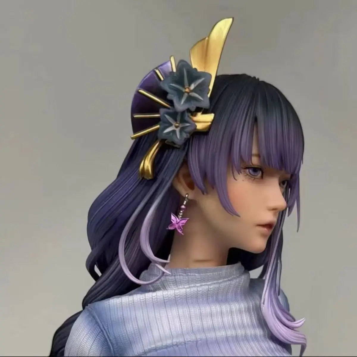 51cm New Genshin Impact Anime Figure Raiden Shogun Peripherals Model Beautiful Girl Statue Desktop Ornaments Birthday Gifts Toys