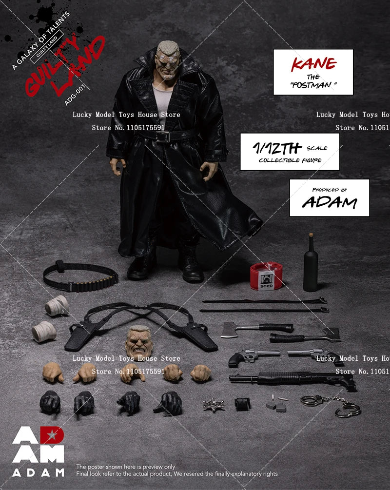 MUFF ADAM ADG-001 1/12 The Post Man Marv Kane Muscle Male Action Figure Gulity Land Ornament 6inch Display Figurine Model