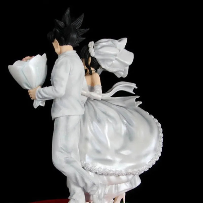 Dragon Ball Bandai Anime Action Figure Son Goku Chichi Wedding Dress Model Statue Peripheral Gift Ornaments Doll  Dream Toys
