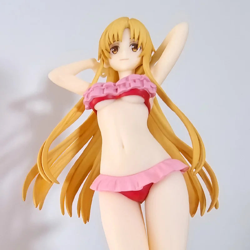 In Stock Genuine Pop Up Parade Beach Queens Sword Art Online Progressive Yuuki Asuna 17cm Figures Collectibles Models Ornament
