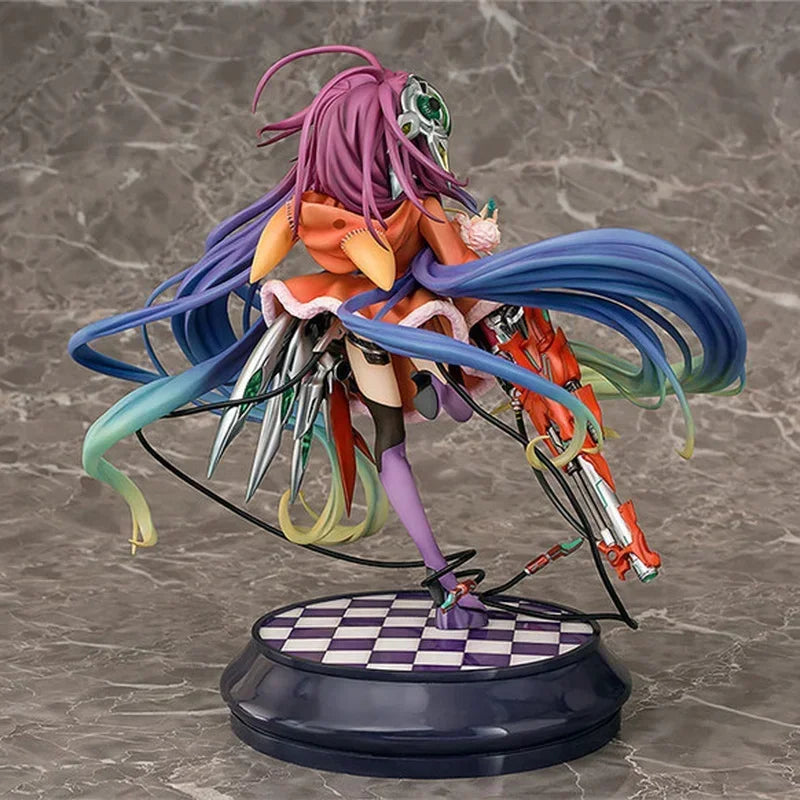 No Game No Life Figures Zero Shiro Stephanie Dola 22cm Anime Model Dolls Figurines Action  Schwi Jibril Fairy Shampoo Figurine