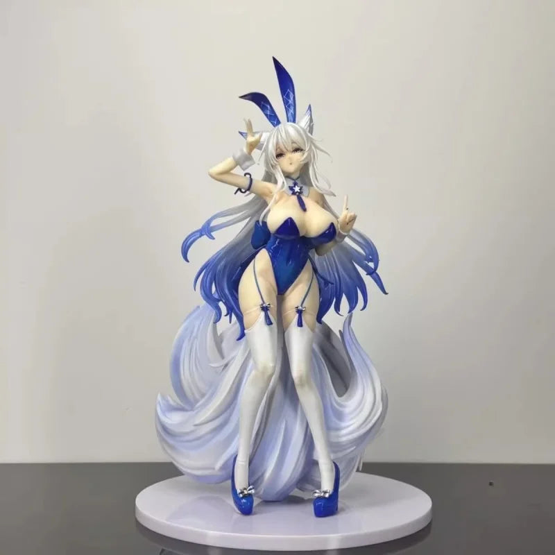 Azur Lane Shinano Dreams of the Hazy Moon 1/7 Bunny Girl GK Model Kit Translucent Skirt Twin Tails Anime Figure Decoration Gifts