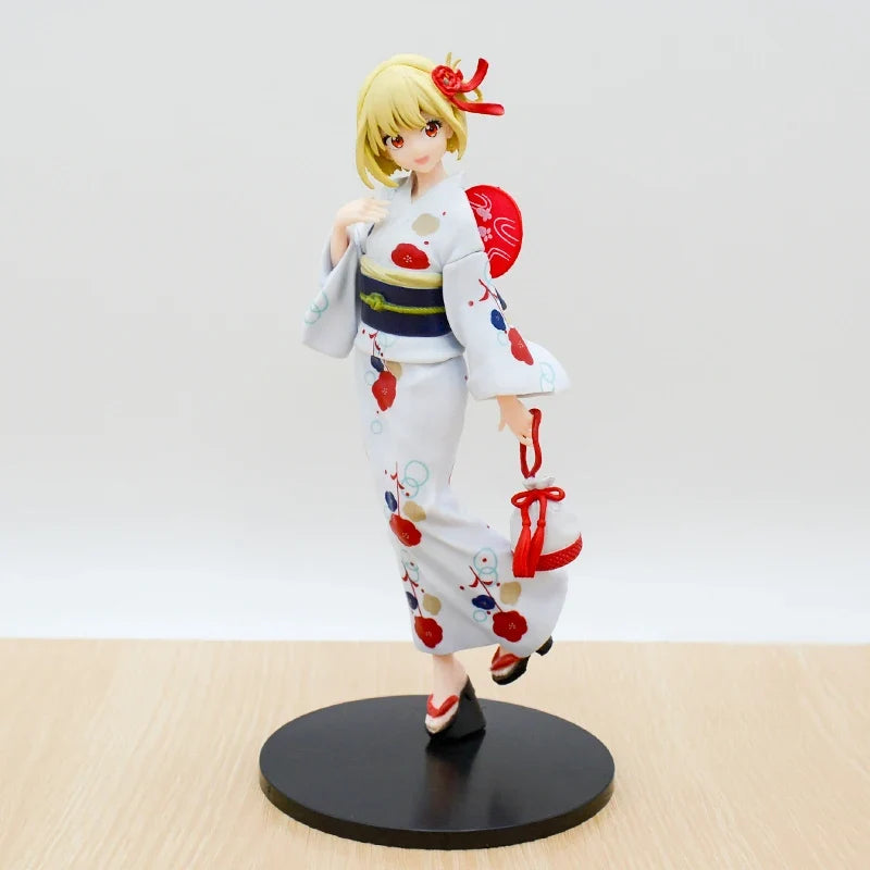 20cm Lycoris Recoil Nishikigi Chisato Anime Figure Inoue Takina Yukata de Odekake Action Figure Collectible Model Doll Toys Gift