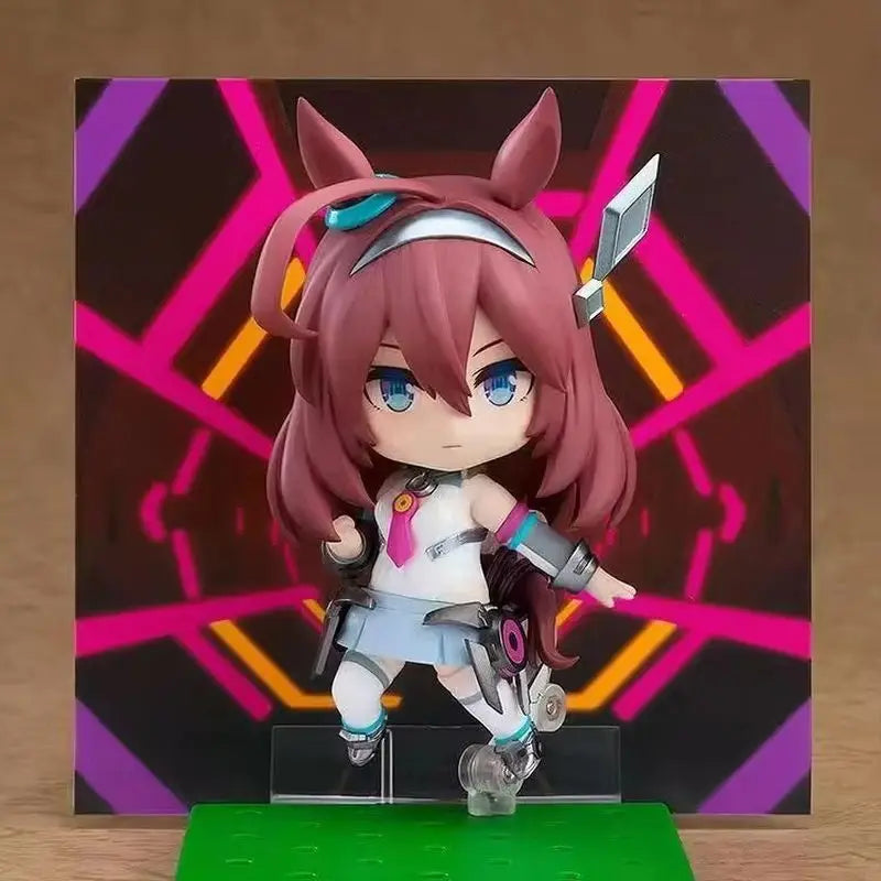 New Nendoroid 2665 Mihono Bourbon Uma Musume Pretty Derby Q Version Posable Jointed Anime Action Figure Collectible Model Toys