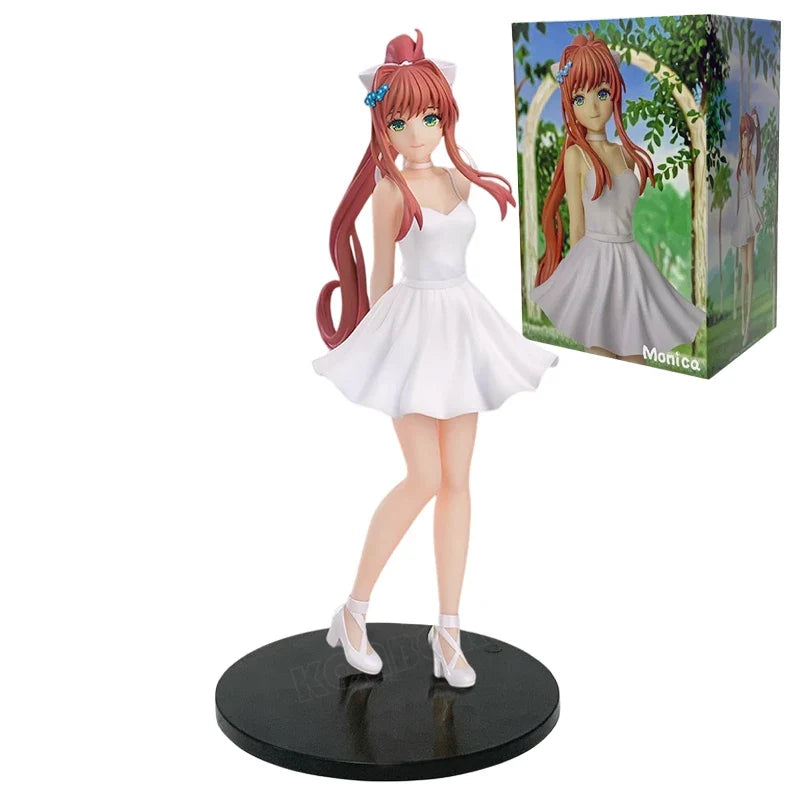 Monika White Dress Anime Girl Figure Pop Up Parade Literature Club! Sayori Action Figure Natsuki/Yuri Figurine Model Doll Toys