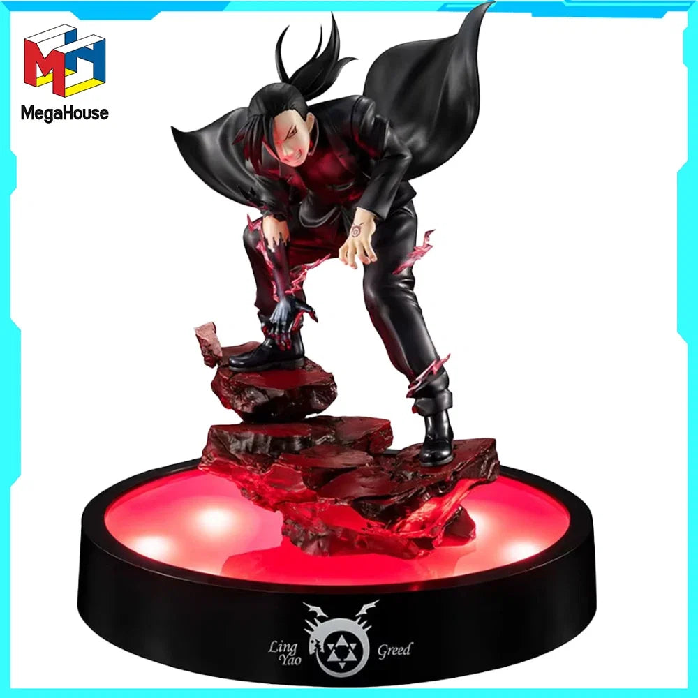 In Stock Original MegaHouse Precious G.E.M Hagane No Renkinjutsushi Fullmetal Alchemist Greed Ling Yao Anime Figure Garage Kit