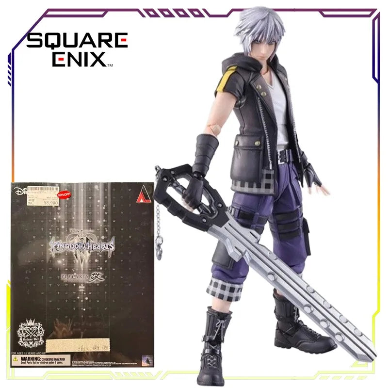 SQUAREENIX Original BRING ARTS Kingdom Hearts Series Axel\Kelly\Riku Anime Action Figure Model Toys Movable Model Gifts Fo Boys