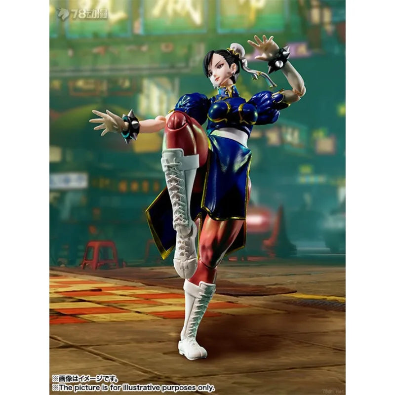 BANDAI Original S.H.Figuarts Street Fighter Series Chunli/Baroque  Anime Action Figure Model Toys Movable Model Gifts for Boys