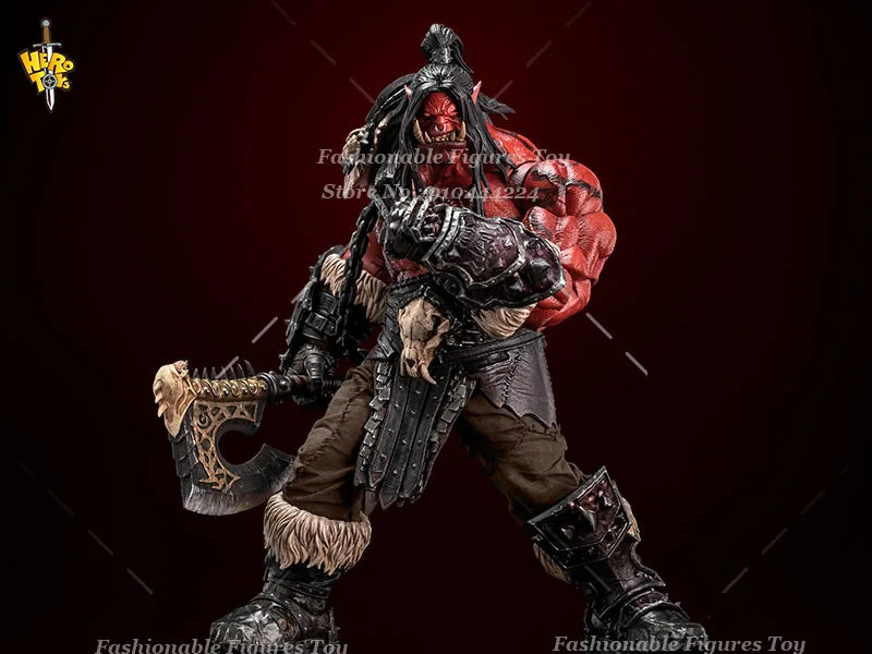 Hero Toys 1/10 Scale ‌Grommash Strong Orc Battlefield Tribal Leader Full Set 21Cm Action Figure Model Best Fans Collectible