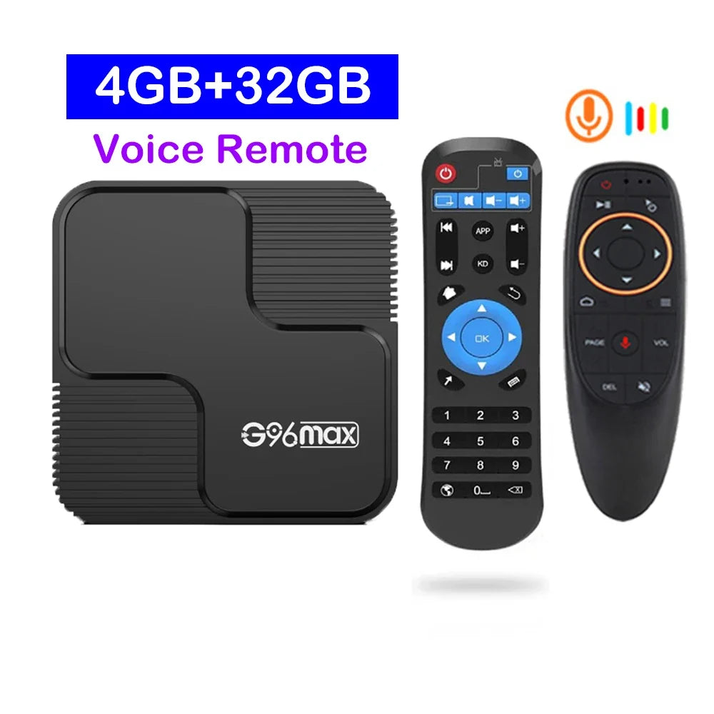 Newest Android 14 Smart TV Box 8K Ultra HD H618 Dual Band Wifi 5G 4GB 8GB Ram 64GB 128GB Netflix Set Top Box Media Player G96Max