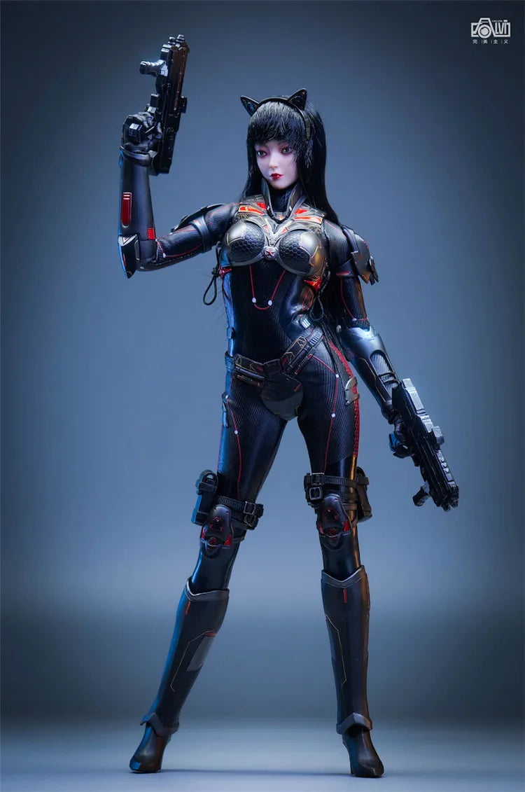In Stock CS-007 1/6 Armor Edition Fox Girl Mobile Simulation Fox Tail 12'' Full Set Collectible Female Action Figure Model Toys
