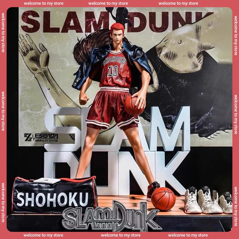 33CM anime SLAM DUNK  Sakuragi Hanamichi Action Figures Anime Pvc Model Statue Collectible Toy Decoration Doll Children Gifts