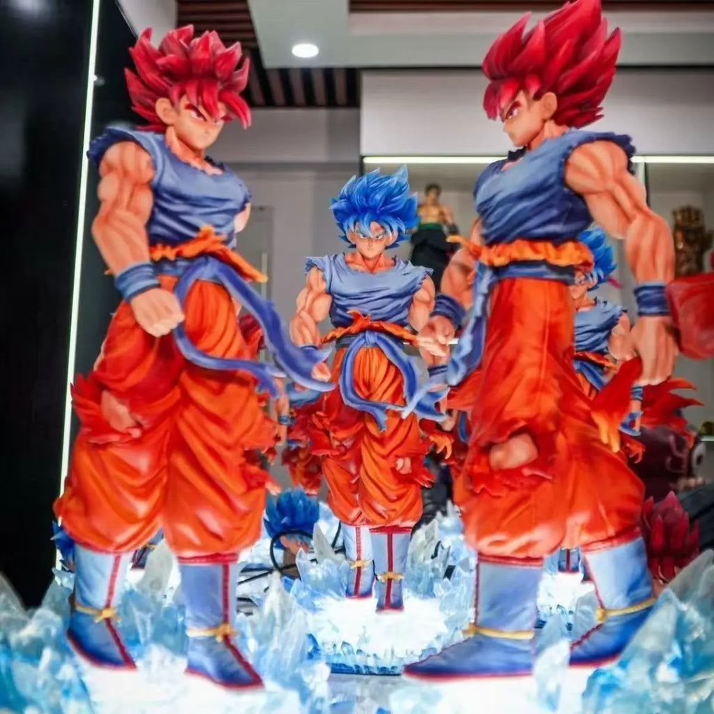 Jt Statue Dragon Ball Z Son Goku Figure Goku Blue Jt Led Base Super Saiyan Action Figures Collection Model Toys Gift