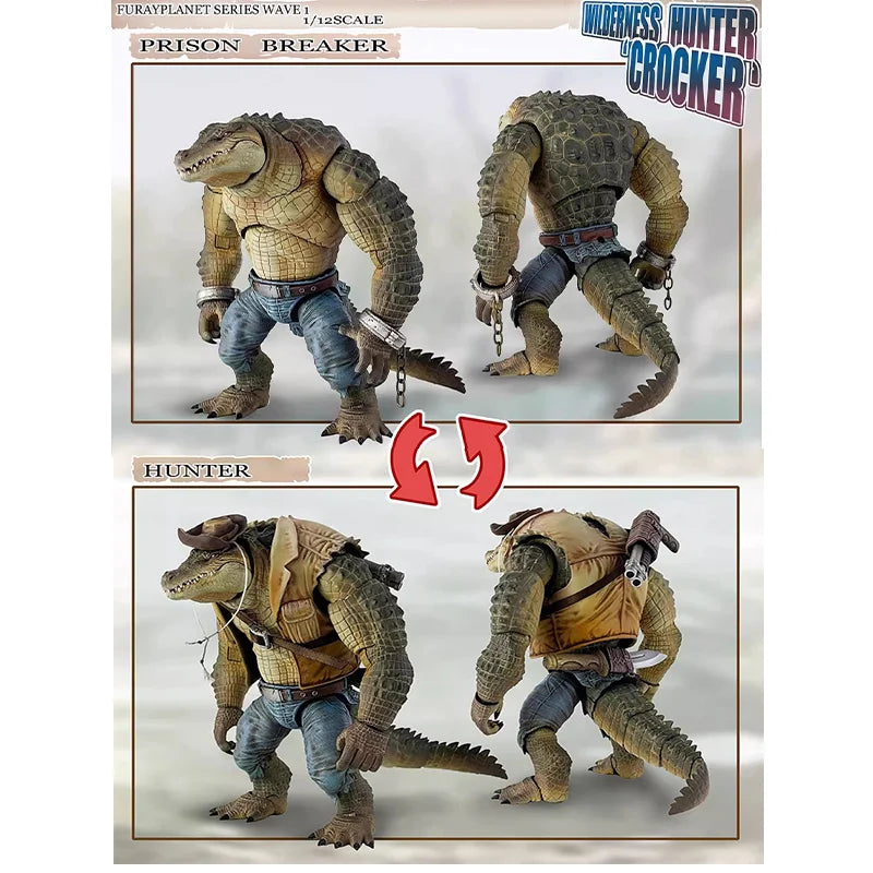 New In Stock Furay Planet Crocker Wilderness Hunter Mu-Fp001 Anime Figure Crocodile Hunter Action Figure Doll Toys Kids Gift