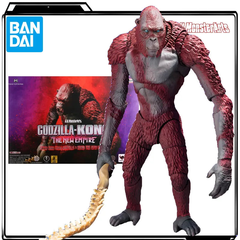 BANDAI Original S.H.MonsterArts Scar King&Snow Demon Anime Action Figures Toy for Boys Christma Gift Collectible Model Ornaments