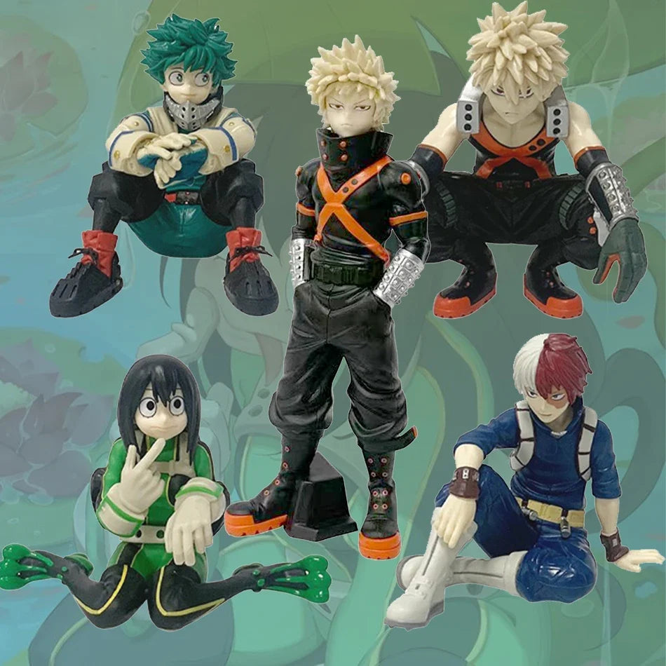 In Stock  Hero Academia Tsuyu Asui /Midoriya Izuku/Bakugou Katsuki/Todoroki Shoto Figure Anime Model Dolls Toy Gift