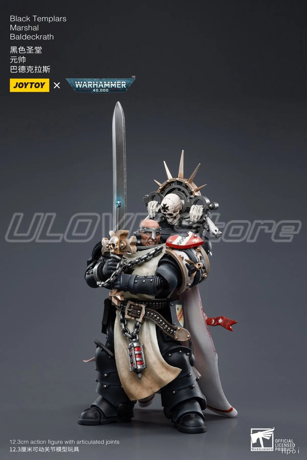 In Stock Original JOYTOY Warhammer 40K BlackTemplarsMarshalBaldeckrath 1/18 Action Figure Model Toys Gift
