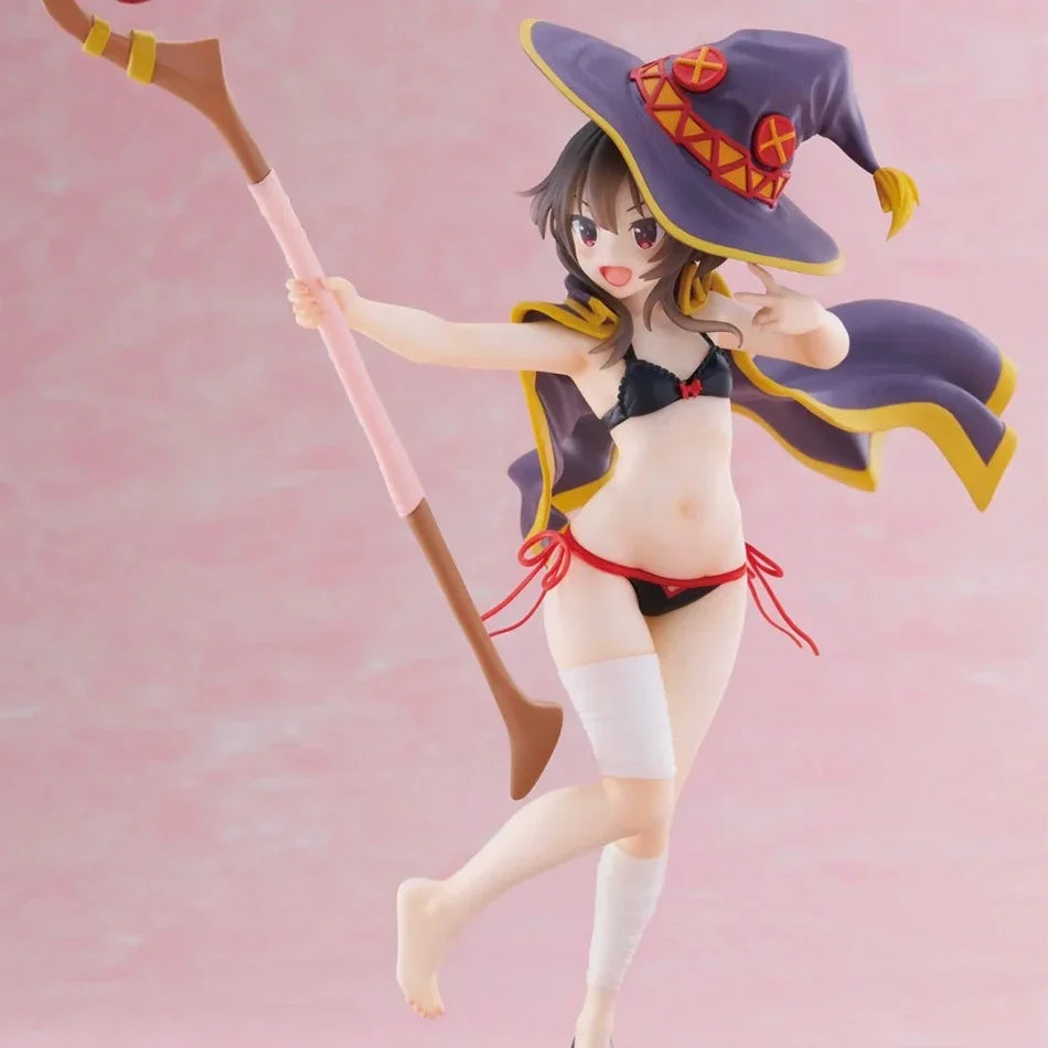 2025 New Anime God's Blessing on This Wonderful World 18cm Megumin Action Figure Cute Figurine Decor Statue Dolls