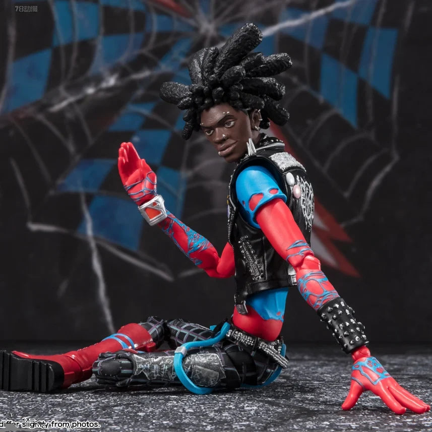 CT Factory SHF Parallel Universe Punk Spiderman Hobie Collectible Action Figure Toy Holiday Gift Moving Parts Miniature Model