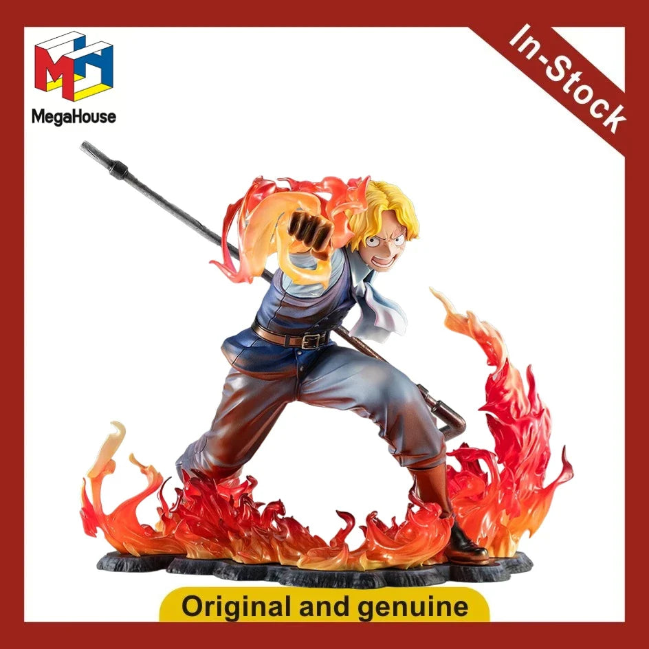 In Stock Original MegaHouse POP "LE" Series One of Navigator Sabo ~ Fire Fist Inheritance Anime Doll Figure Model Toys Gifts