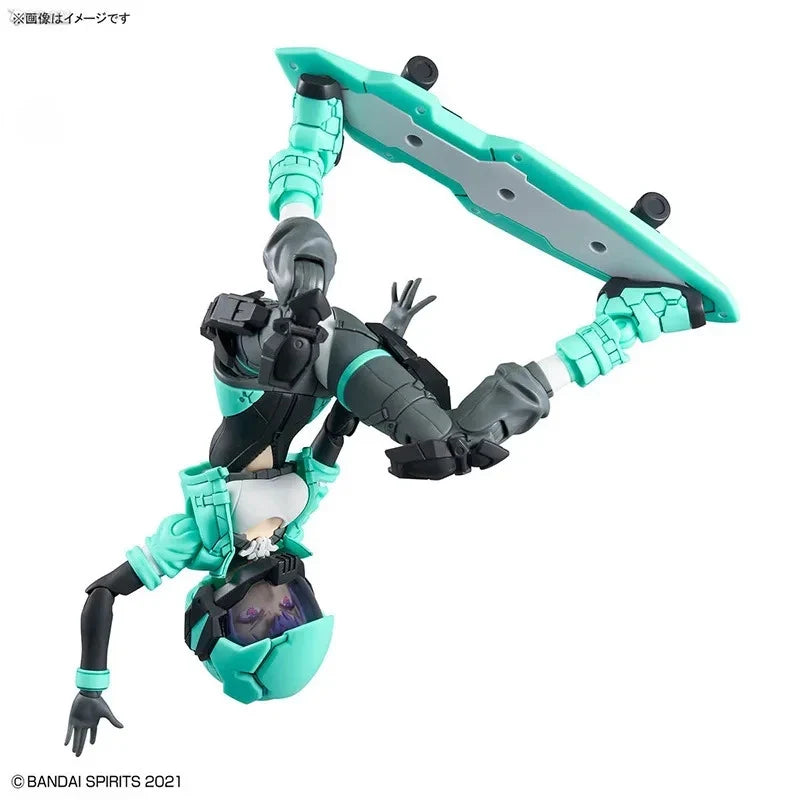 Bandai Genuine Model Kit 30MS SIS-V00 Rydira Color A Skateboard Clothing Action Figure Joints Movable Toys Gifts Toy Collection