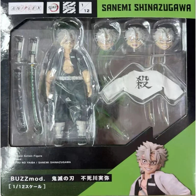 100% Original Aniplex BuzzMod Demon Slayer Kimetsu no Yaiba Sanemi Shinazugawa 1/12 In Stock Anime Collection Figures Model