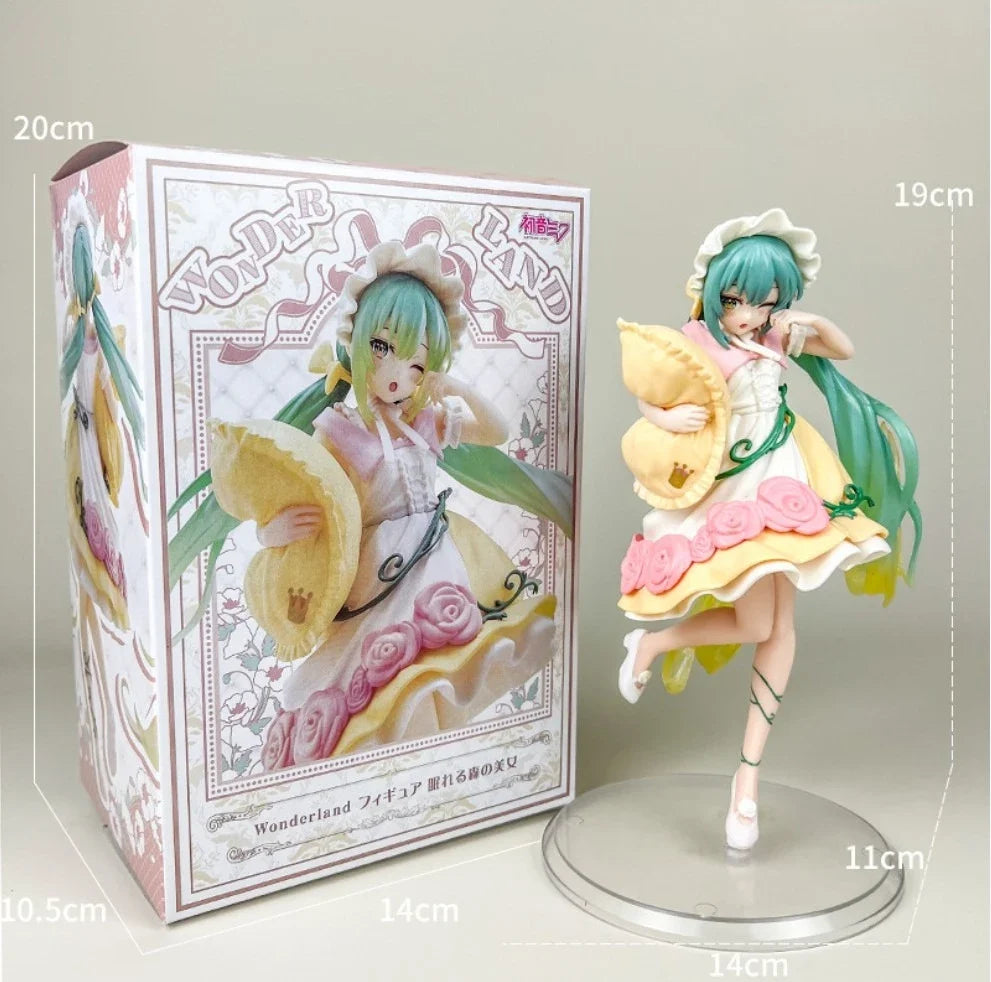 Popular New Product Hatsune Miku Figurine Fairy Tale Wonderland Sleeping Beauty Rabbit Hatsune Anime Desktop Figurine Decoration