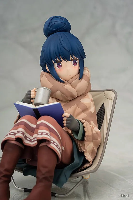 100% Original:Anime Yuru Camp Shima Rin camping outfit 1/7 PVC Action Figure Anime Figure Model Toys Figure Collection Doll Gift