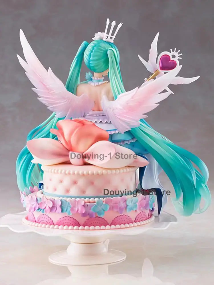 In Stock TAITO MIKU 2020 Memorial Day Sweet Angel Ver. 1/7 Action Figure 18cm PVC Collectible Model Gift