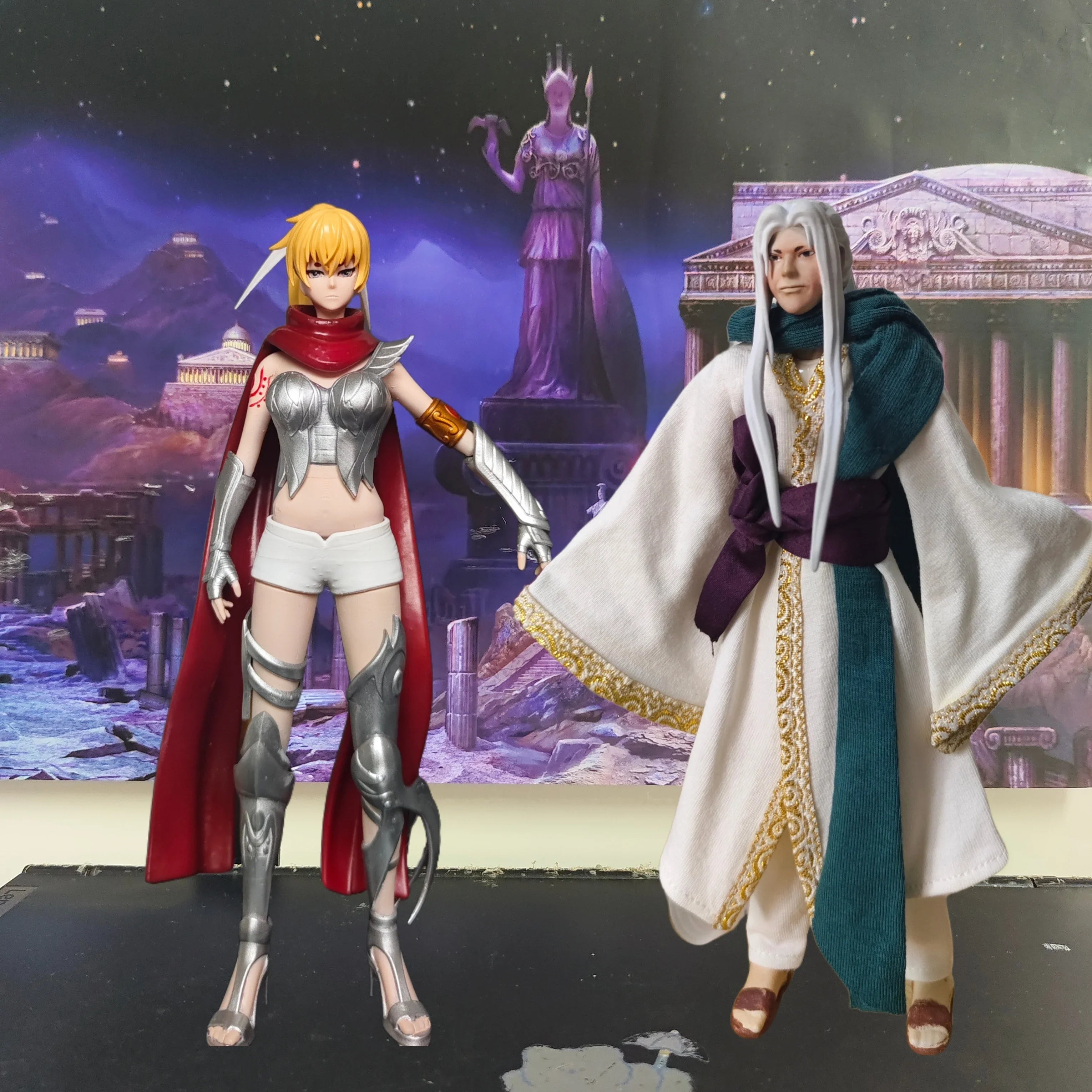 Saint Seiya The Lost Canvas LC- Crane Yuzuriha Silver Saint Aries Shion's Junior Sister Resin Statue Collectible Model