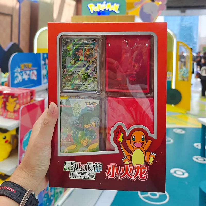 Genuine Pokémon Ptcg Card Trading Card First Partner Gift Box Chinese Version Charmander Squirtle Bulbasaur Game Card Collection