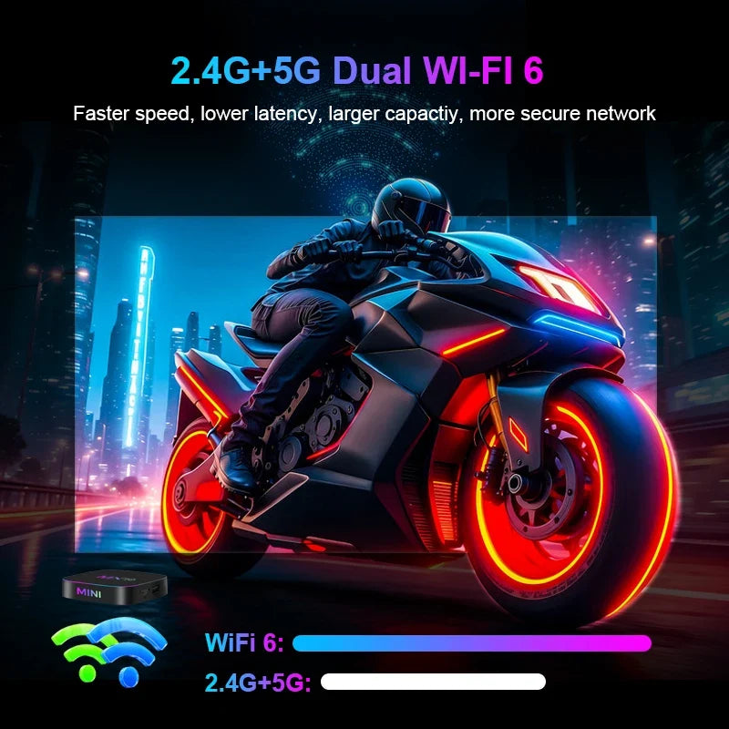 MX10 Z4 ATV Android 13  TV BOX With Voice Assistant TV Apps Dual Wifi Quad Core Cortex A53 Support 8K 4K Video BT5.0