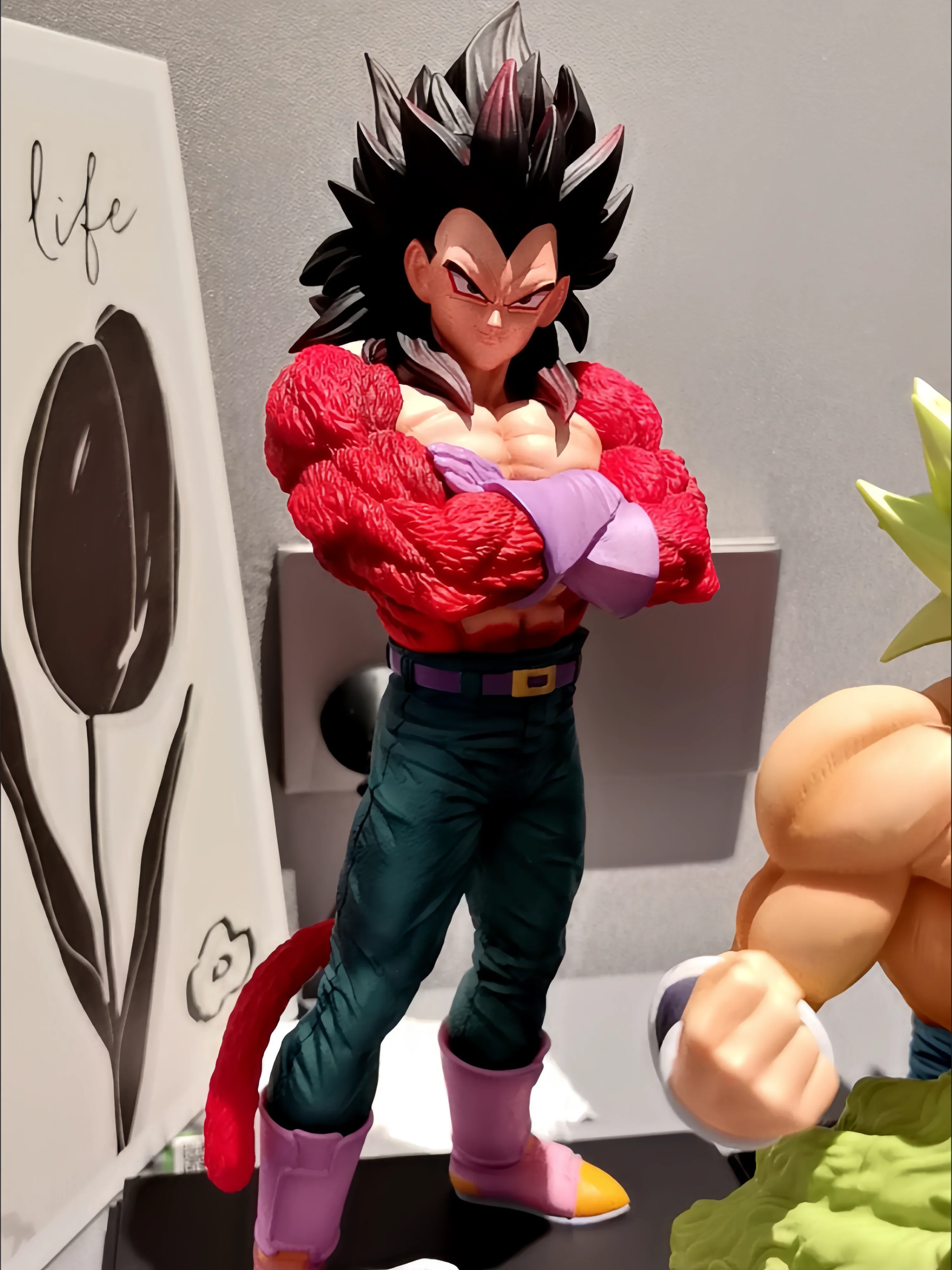 32cm JT Statue Dragon Ball Super Saiyan 4 Vegeta Goku Anime Figure Brother Model Collection Custom Desktop Toy Gift In Stock