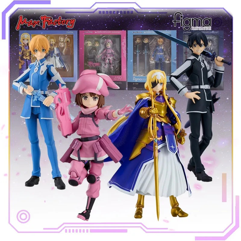 Max Factory Original Figma Serie Schwert und Schwert Götter Reich Kirito Ren/Yujio/Lian Spielzeug bewegliches Modell Ritter Sammlung Geschenk