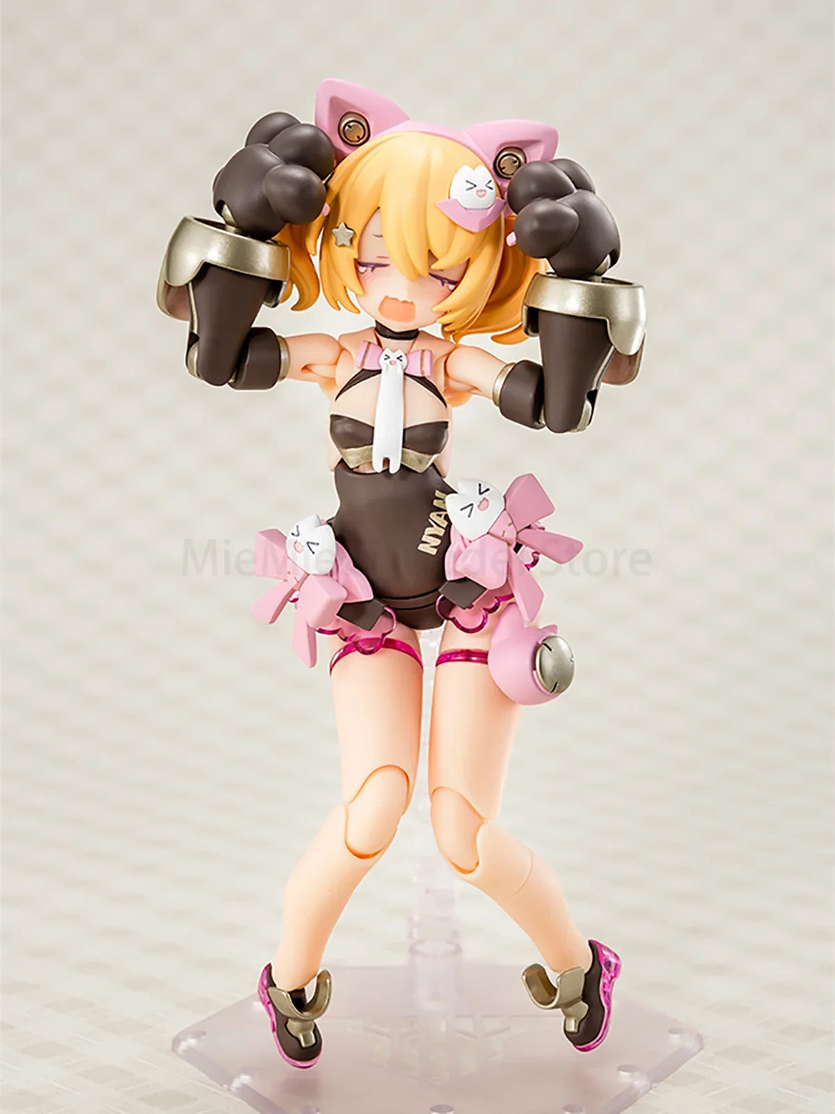 Original Genuine Kotobukiya Model Kits Megami Device PUNI MOFU Kuro Mao PUNI MOFU Yuki Tu Assembling Toys Cute Action Figure