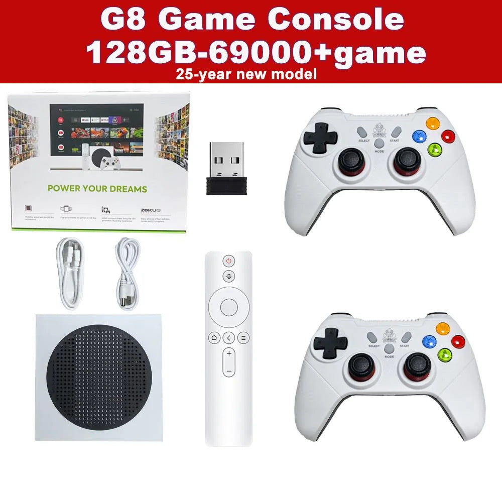 G8 128G Retro Video Classic Game Console WIFI 5G Android Network Game Box One High-definition TV Player 2.4G Wireless Controller